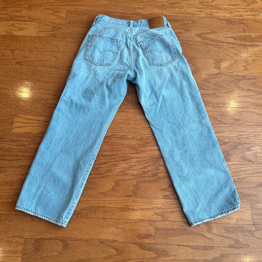 Levis 501 90s Ankle Jeans Light Wash Straight Leg W26 L27 5-pocket Button Fly